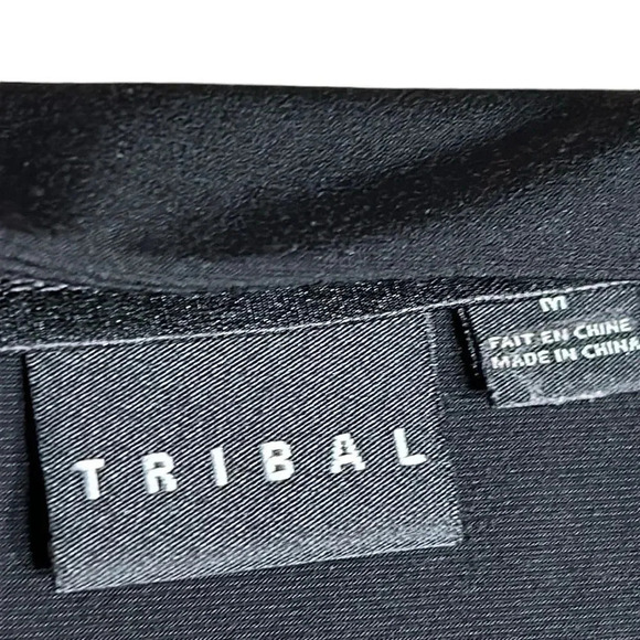 TRIBAL formal blazer, women medium. Black,bling silver, v neck,one hook,event - Picture 5 of 11